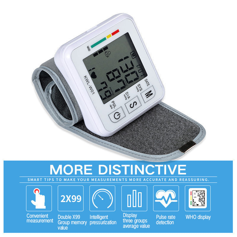 Medical Digital Wrist Blood Pressure Monitor Automatic.