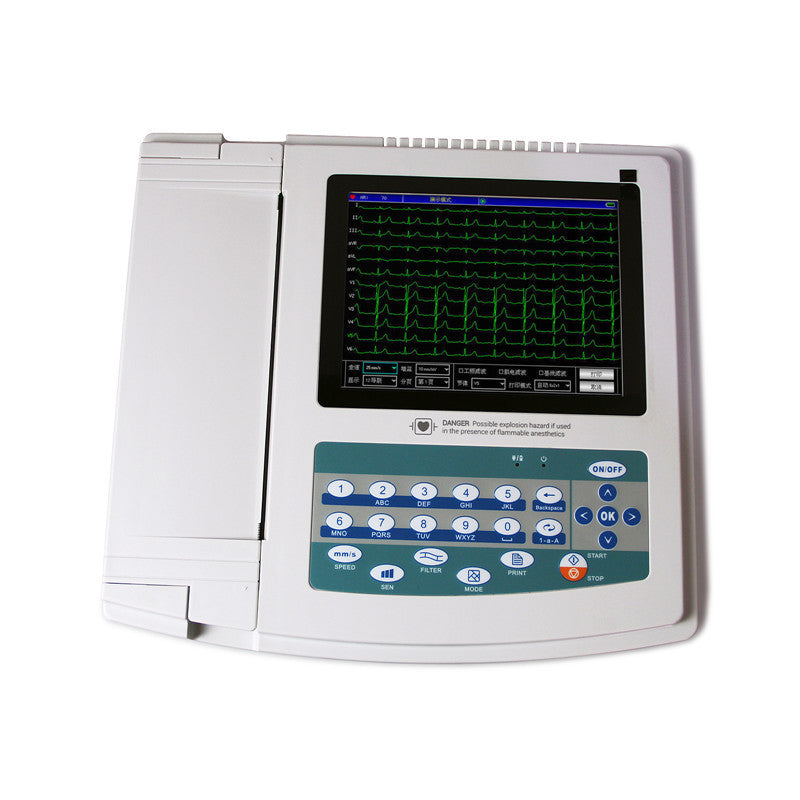Digital 12 Channel 12 Lead Electrocardiograph ECG