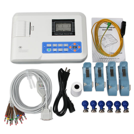 CONTEC Digital 1 Channel 12 Lead ECG Machine + consumables
